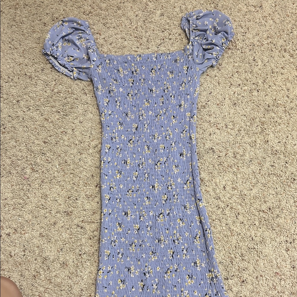 Windsor Blue Floral Kids Dress